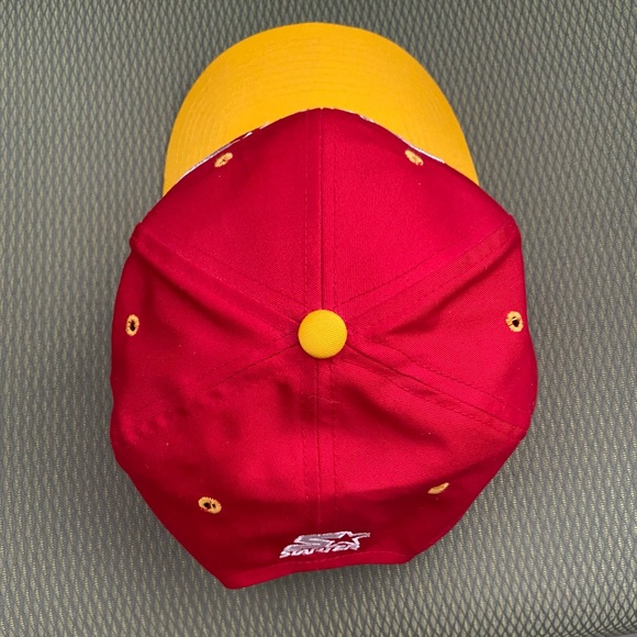 STARTER Vintage Calgary Flames Hat. Leather buckle strap. Made in Korea - Picture 6 of 11